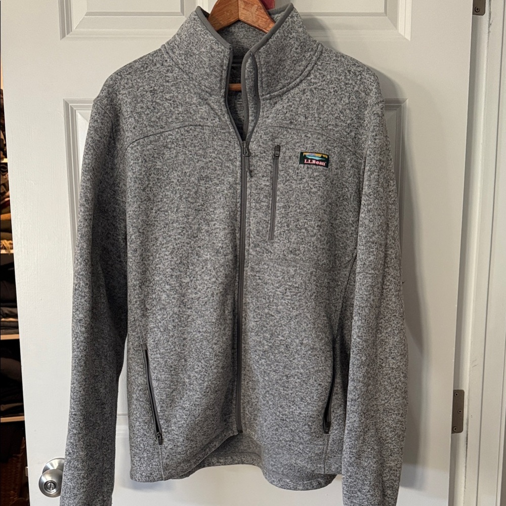 L.L. Bean Gray Full-Zip Jacket